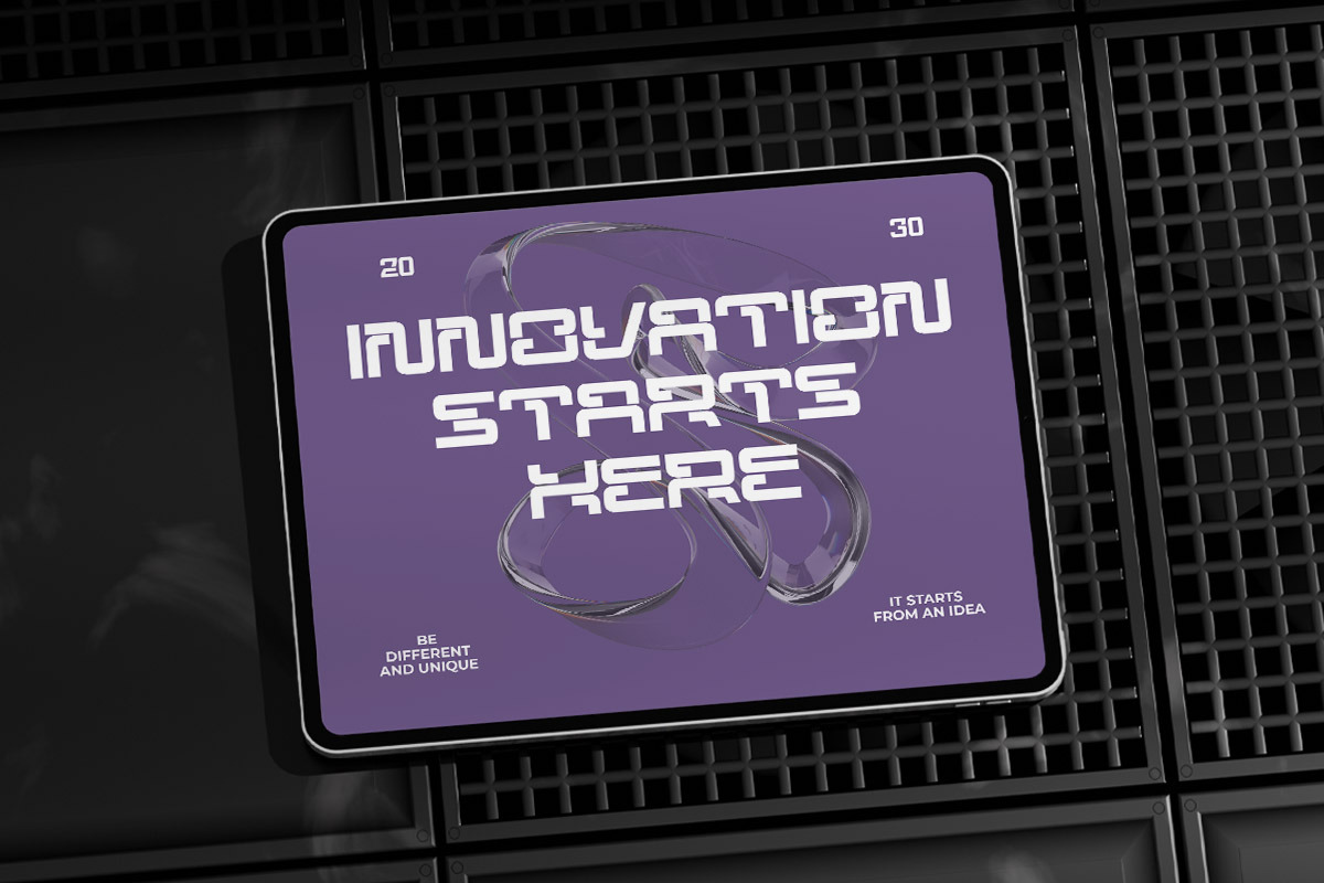 Mega Binory - Modern Futuristic Font, a Sans Serif Font by Afkari Studio (Photo 3 of 10)