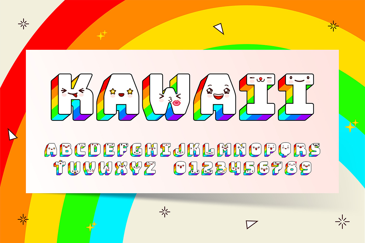 Kawaii Emotions Vector Alphabet, a Graphic by Pro_Vector (Photo 1 of 2)