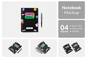 Notebook Mockup, a Books & Magazine Mockup by Hazzpro_Std (Thumbnail 1 of 5)
