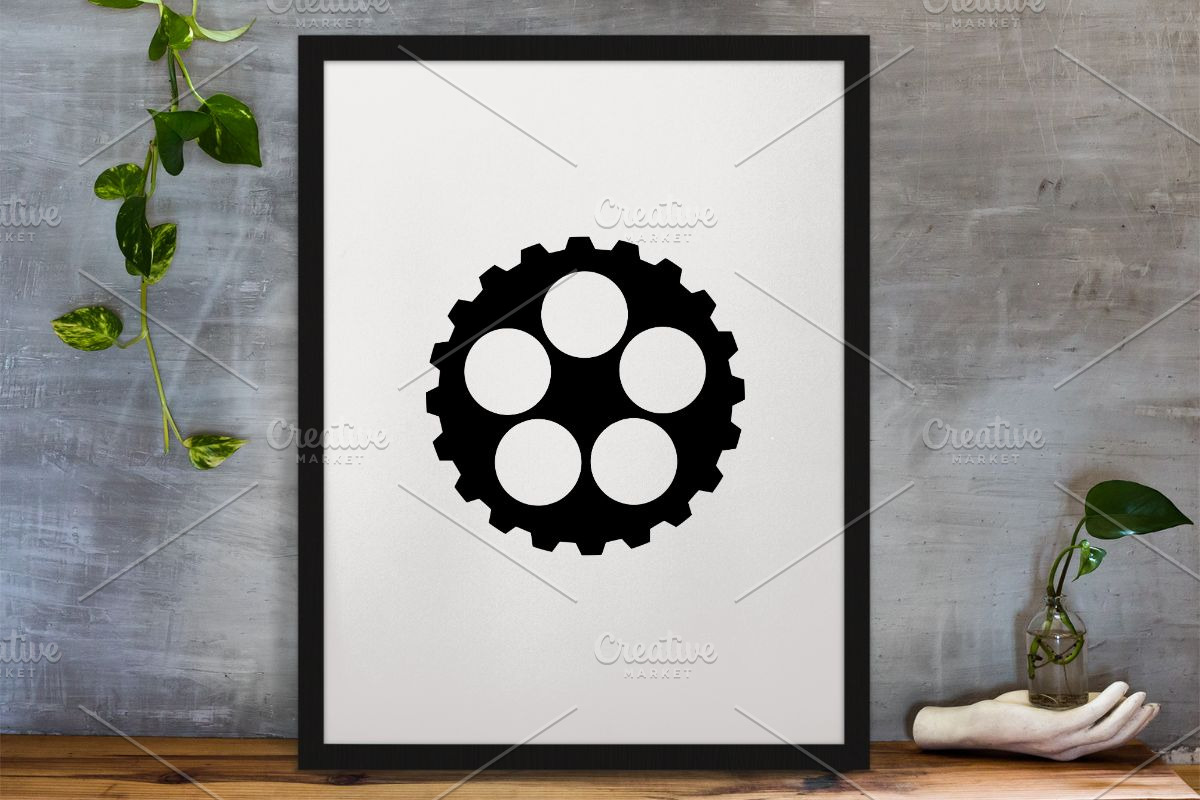 Gears Silhouette SVG, a Technology Illustration by newminddesign (Photo 3 of 3)