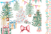 Watercolor Christmas Holidays, a Seasonal Illustration by MayaNavits (Thumbnail 10 of 16)