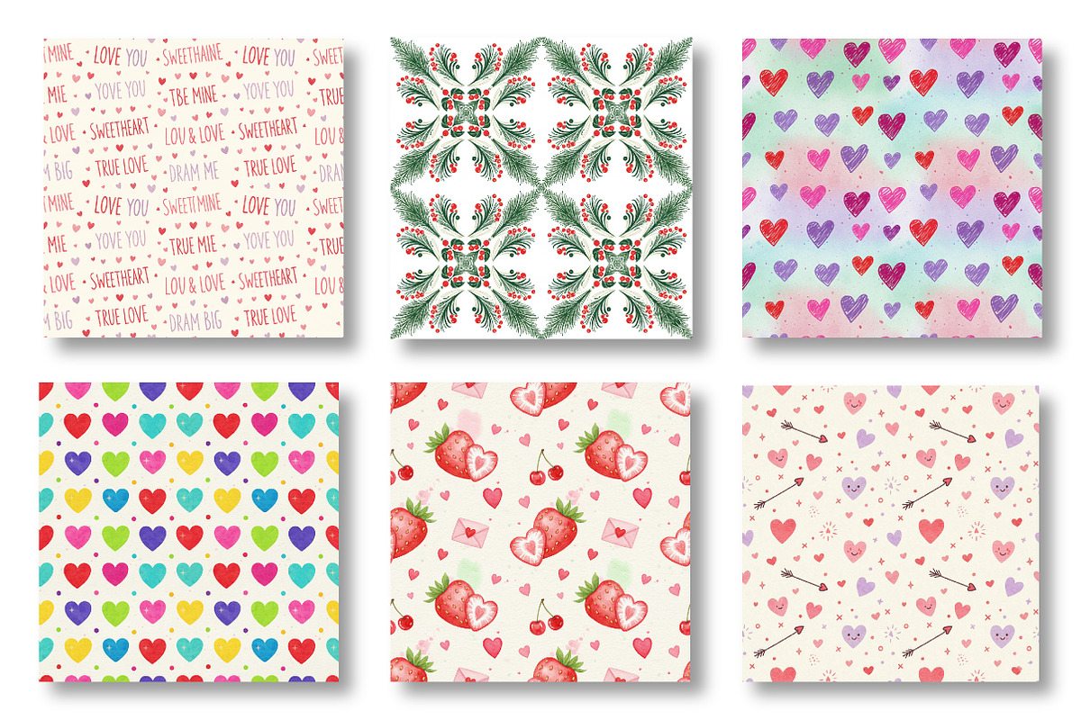 Valentine’s Day Theme Digital Papers, a Pattern Graphic by Canvas Craft (Photo 2 of 4)