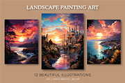 Landscape Painting Art 02. Wall Art., a Decorative Illustration by KENO Mascots (Thumbnail 4 of 8)