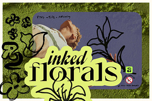 Inked Floral Hand Drawn Illustration