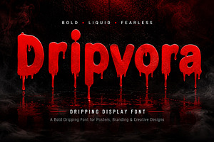 Dripvora – Dripping Display Font, a Slab Serif Font by Wow Magic