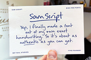 Sam Script 4 Biro Pen Fonts, a Script Font by Sam Parrett (Thumbnail 1 of 8)