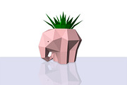 DIY Elephant Planter - 3d Papercraft, a Templates & Theme by PAPER amaze (Thumbnail 1 of 5)