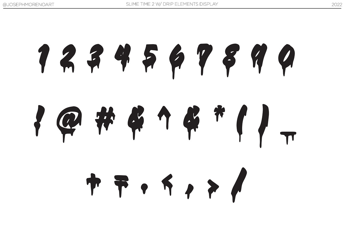 Slime Time 2, a Font by Moreno Art Company (Photo 4 of 7)