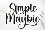 Simple Maybie | Script Font, a Handwritten Font by Scratchones (Thumbnail 1 of 9)