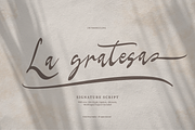 La gratesa | Signature Script, a Script Font by Denustudios (Thumbnail 1 of 12)