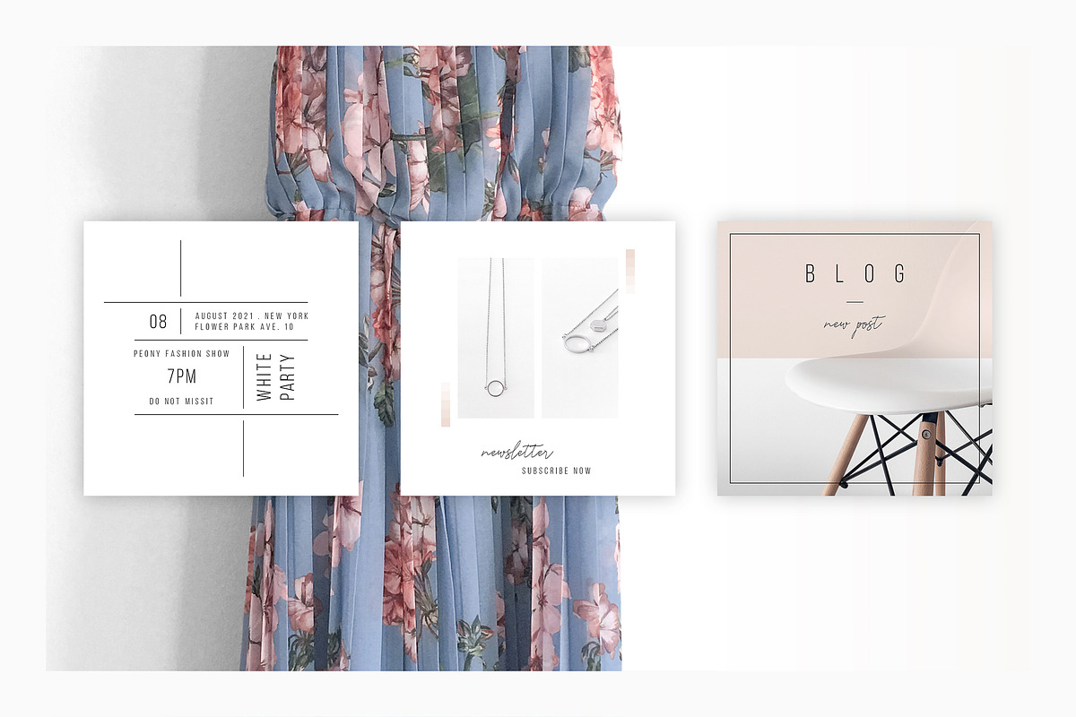 ANIMATED Instagram Posts – Peony, a Social Media Template by AgataCreate (Photo 8 of 13)