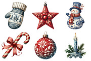 Christmas Toile Clipart, an Illustration by Daily.Designs (Thumbnail 3 of 5)
