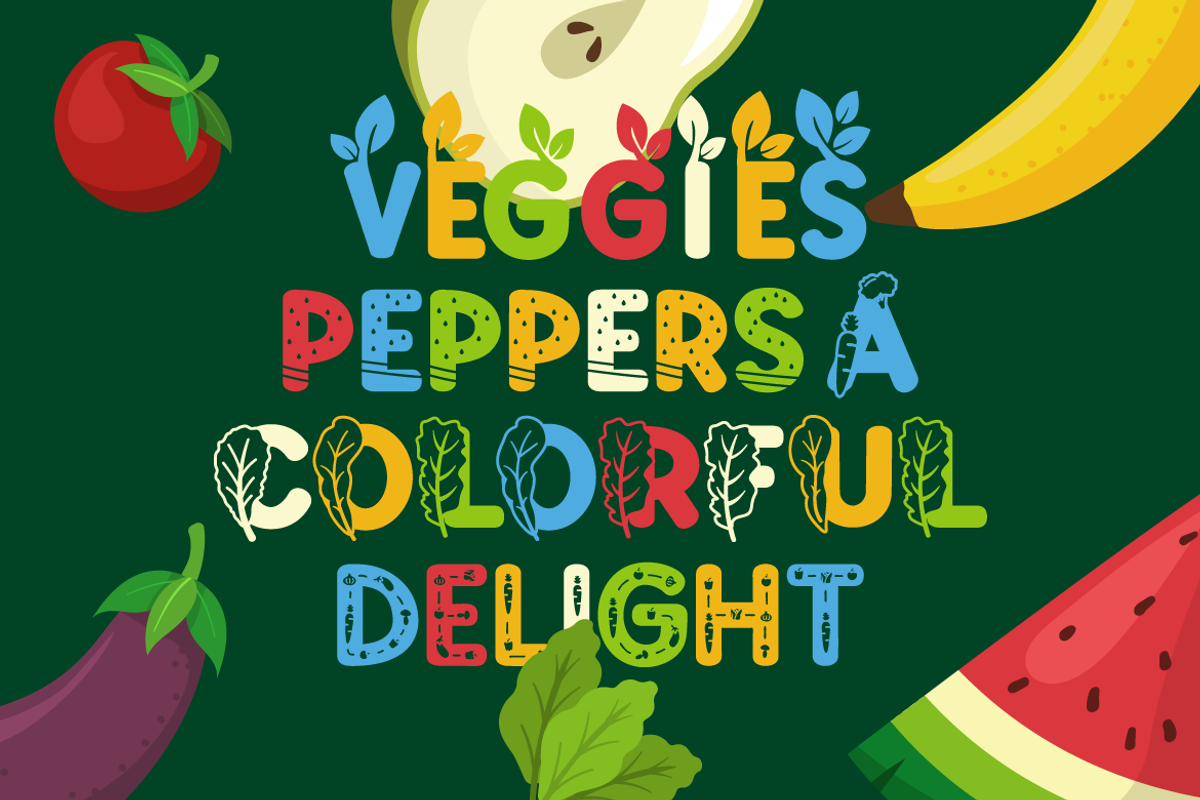 Green Delight - Quirky Vegetarian, a Font by PutraCetol Studio (Photo 3 of 11)