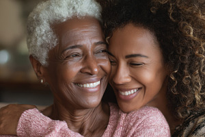 Loving moment between two women, a Photo by Beautiful things