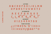 Clamiroe Vintage Typeface, a Serif Font by 24Design Studios (Thumbnail 6 of 10)
