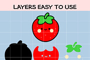 Cute Baby Strawberry SVG Bundle, an Illustration by TheHitShop (Thumbnail 7 of 10)