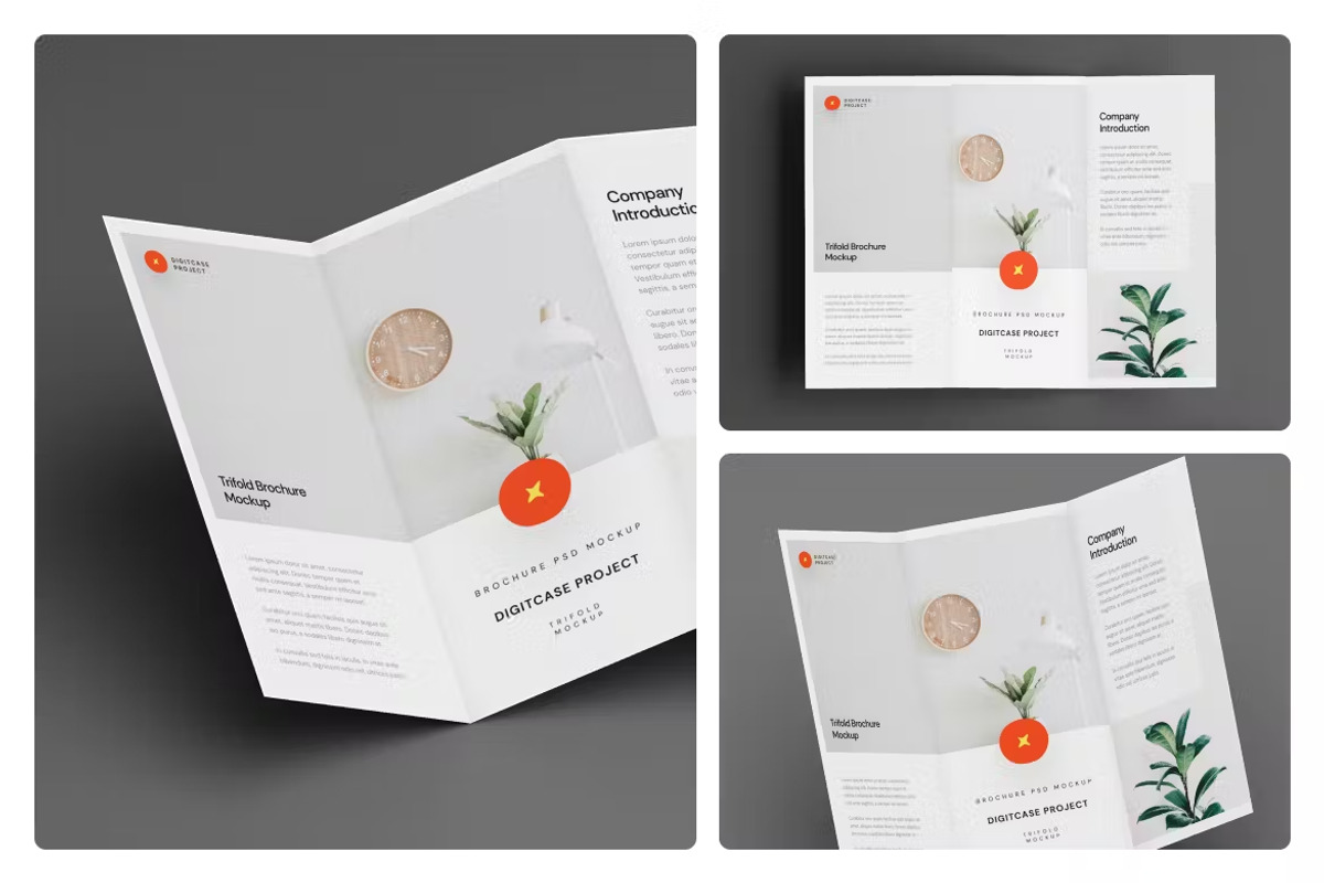 3 Fold Brochure Mockup Set, a Books & Magazine Mockup by GearShift (Photo 3 of 4)