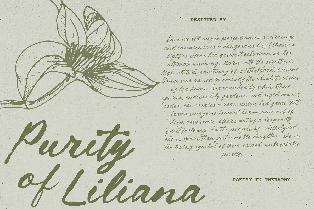 Poetry Therapy - Rough Script, a Script Font by Bale Type (Photo 6 of 9)