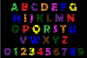 African, Aztec or Maya tribal font, an Icon by BabySofja
