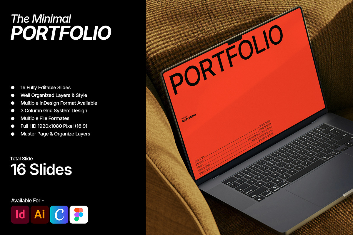 Minimal Portfolio Template, a Presentation Template by Templeste (Photo 2 of 6)