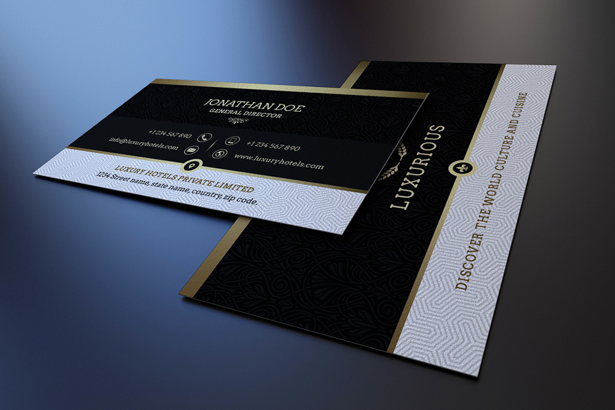 Gold and Black business card #39, a Business Card Template by GraphicsEgg (Photo 2 of 3)