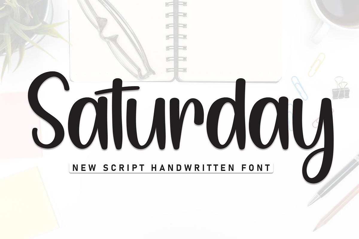 Saturday | Script Font, a Handwritten Font by Scratchones (Photo 1 of 8)
