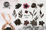 Floral Ink Hand Painted Collection, an Illustration by Kate Galunga Artstore (Thumbnail 2 of 11)