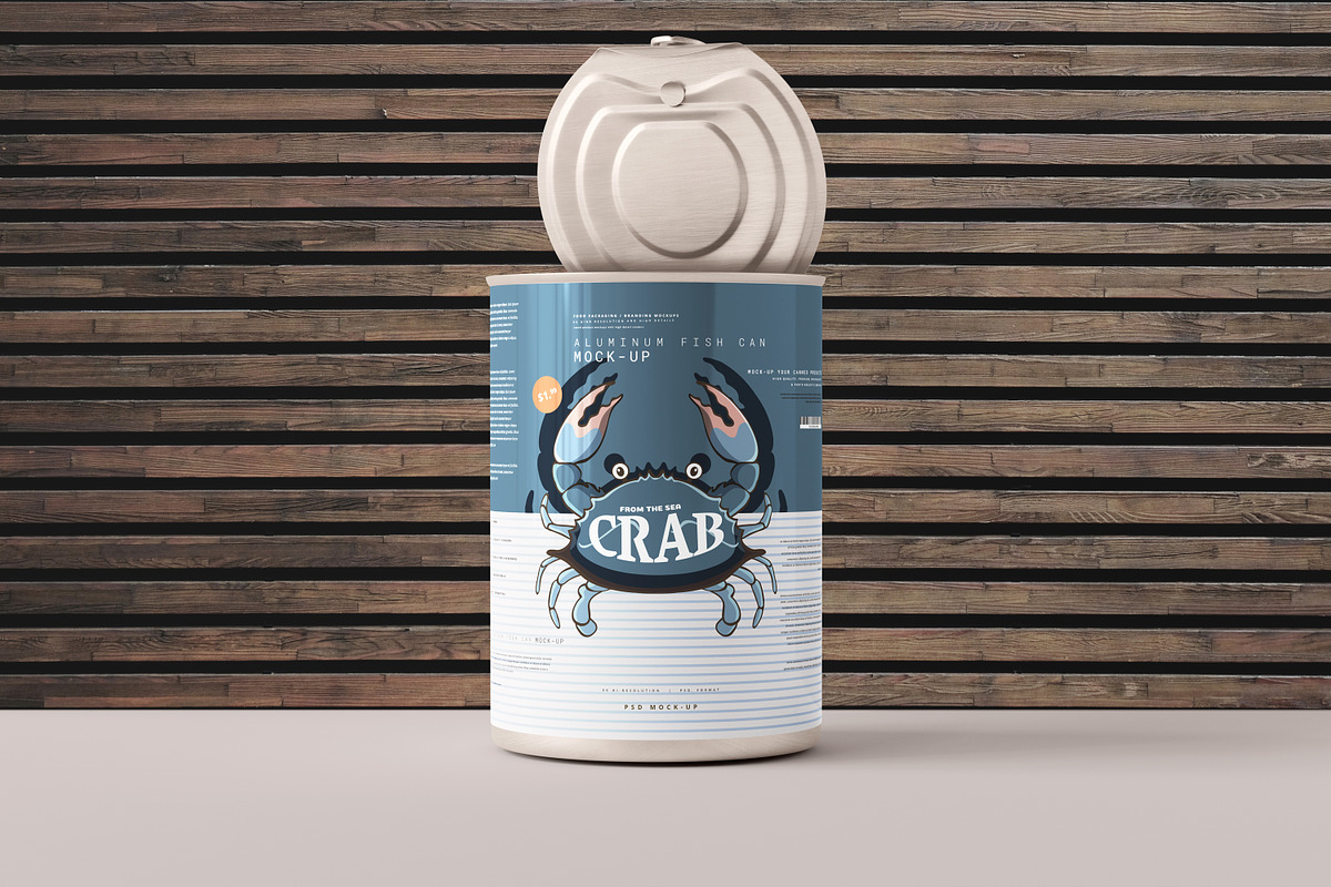 Aluminum Food Can Mockups - Large, a Cups & Container Mockup by pmvch (Photo 6 of 31)