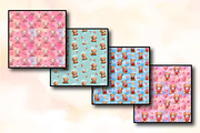 Cute Teddy Love Seamless Pattern Set, a Background Photo by RobertsArt (Thumbnail 2 of 4)
