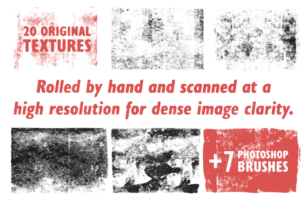 Rolled Ink Texture Collection, a Texture Graphic by Brent Galloway (Photo 2 of 7)