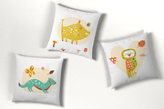 Cute Forest Animals Clipart, an Animal Illustration by PicByKate (Thumbnail 8 of 8)