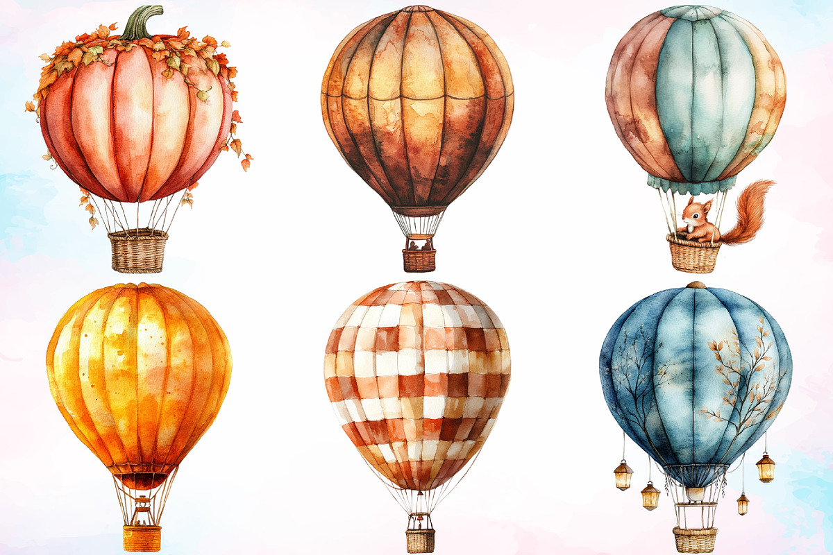 Autumn Hot Air Balloon Clipart PNG, an Illustration by Canvas Craft (Photo 3 of 3)