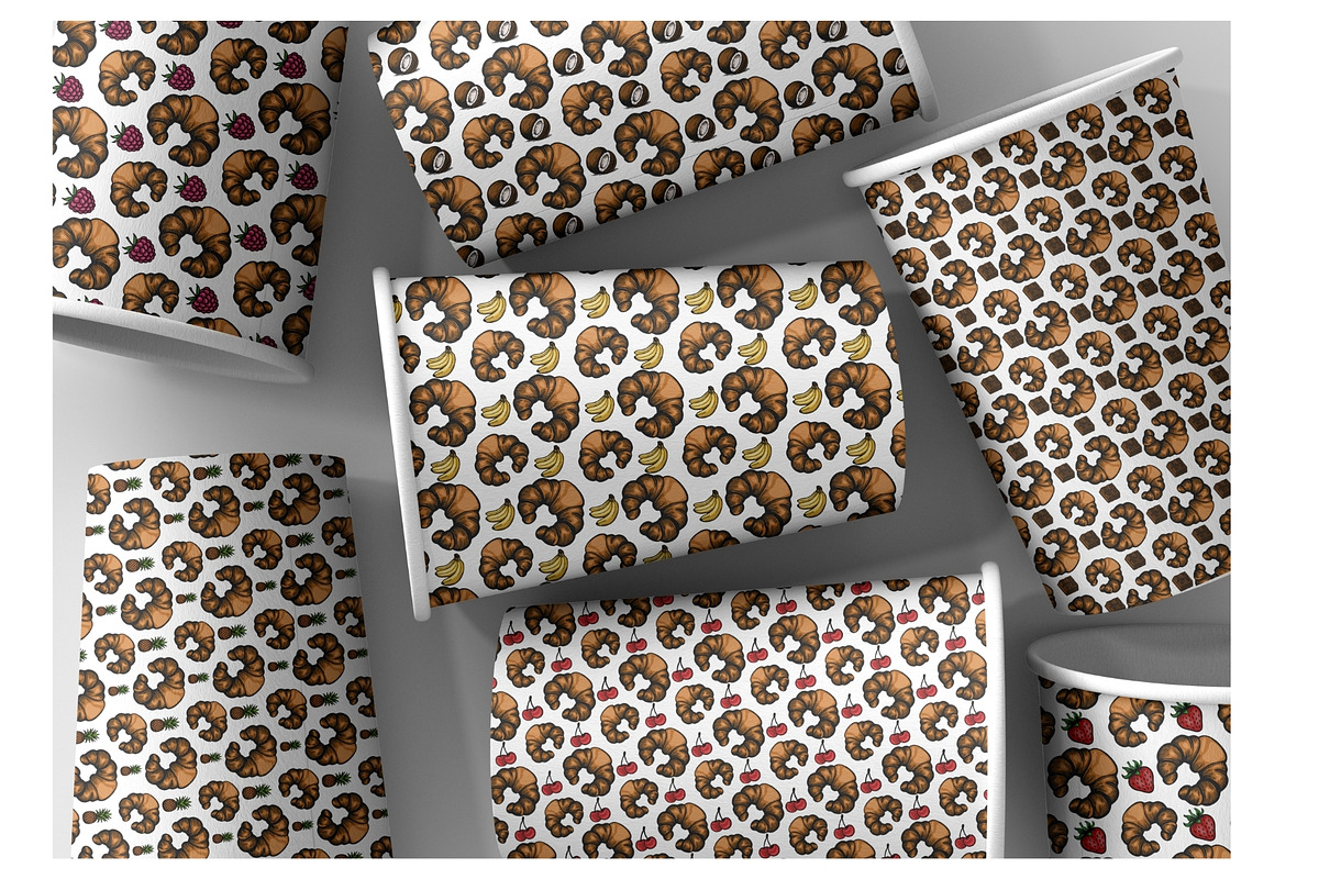 Cafe Favorites: Croissant Patterns, a Pattern Graphic by Elatedowl (Photo 5 of 11)