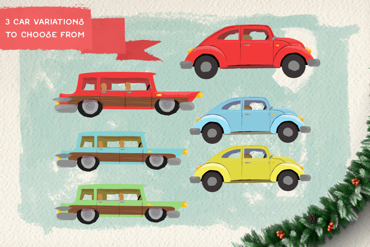 Christmas Trip: a graphic set, an Illustration by Cienpies Design (Photo 3 of 6)