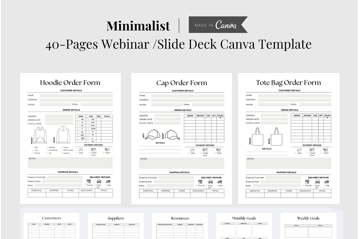 Small Business Order Forms Bundle preview 2