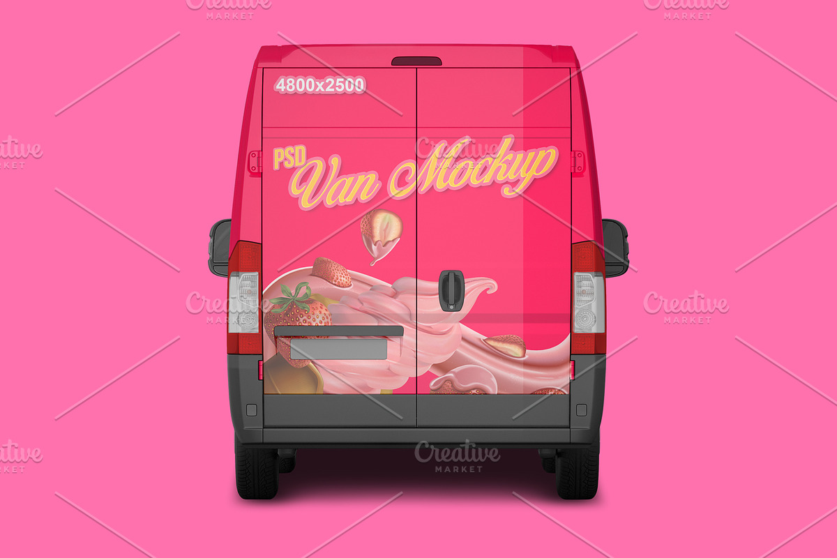 Realistic PSD Van Mockup, a Mockup by Sinlatown (Photo 6 of 6)