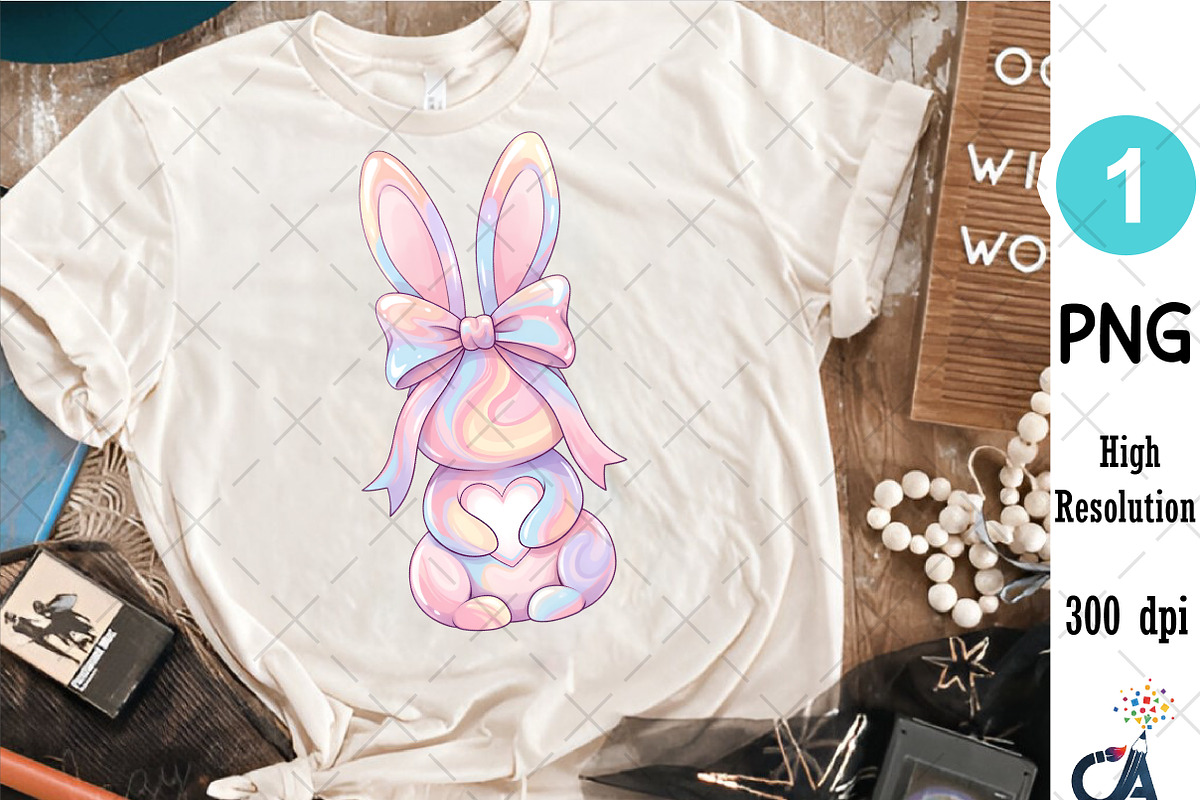 Colorful Bunny Easter Coquette PNG, an Illustration by Creative Art (Photo 5 of 6)
