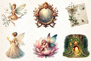 Fairy Forest Vintage Clipart, an Illustration by DreamCafeArt (Thumbnail 3 of 6)