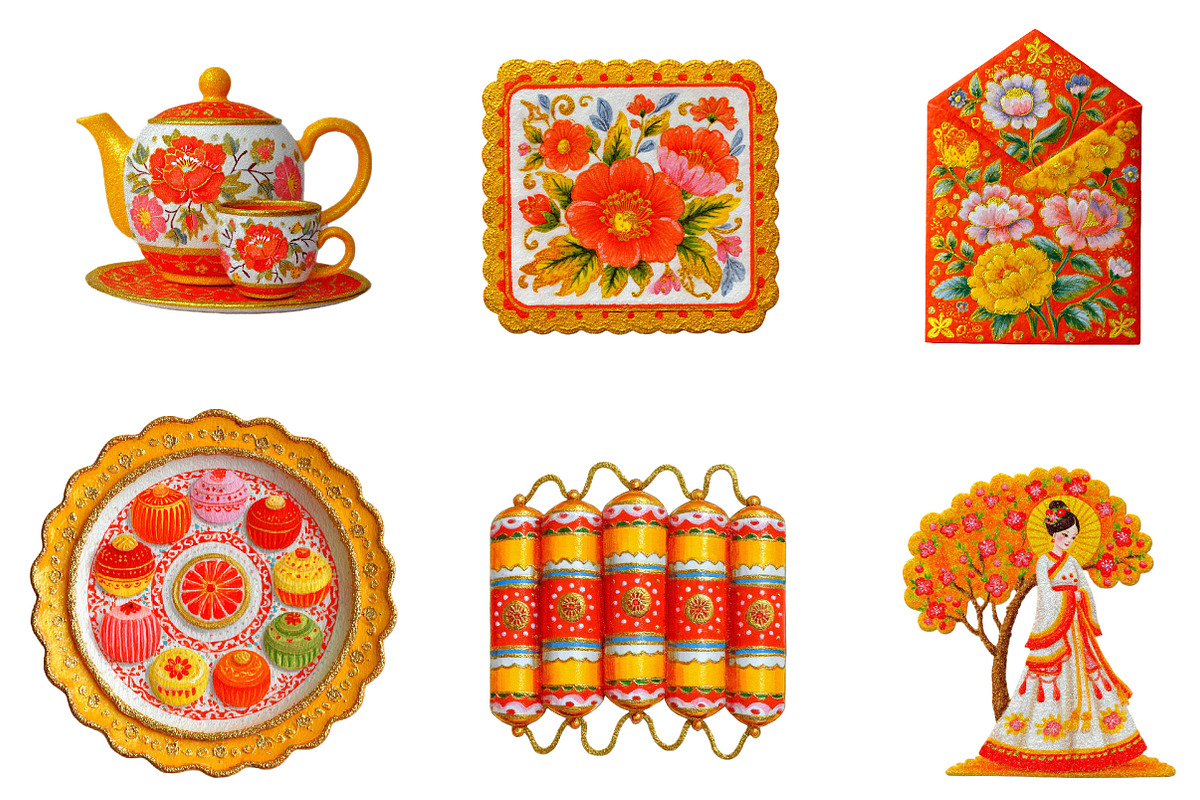 Chinese New Year Clipart, an Illustration by CreationArt (Photo 3 of 6)