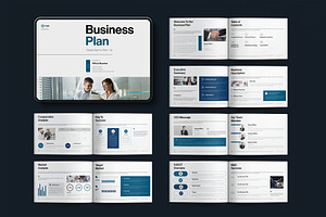Digital Business Plan Landscape, a Brochure Template by E-Type