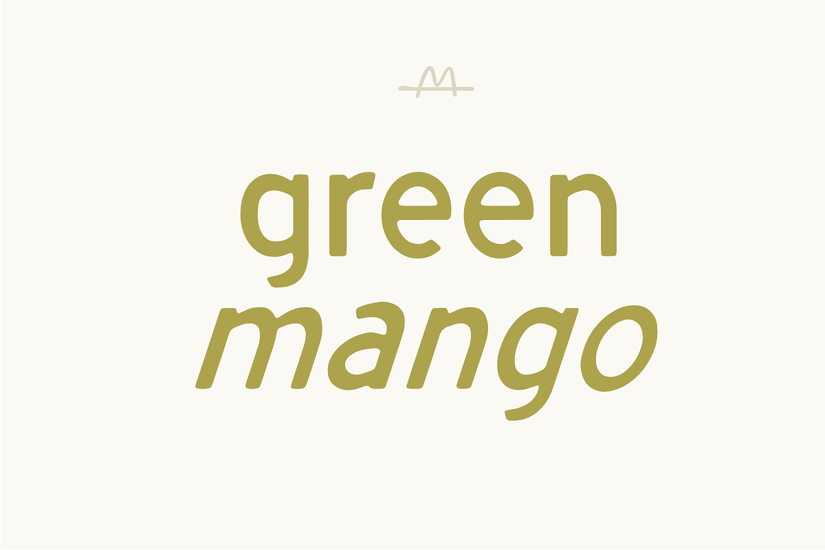 Green Mango, a Font by MEG BURK CHOI (Photo 1 of 5)