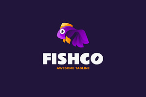 Fishco Gradient Colorful Logo, a Branding & Logo Template by Artnivora.Std