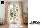 Cottagecore Curtains Mockup PSD, a Household Mockup by 1001 mockups (Thumbnail 1 of 11)