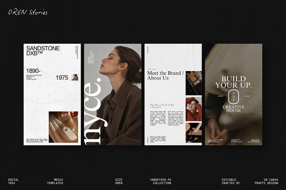 OREN | Instagram STORIES Bundle, a Social Media Template by Prapti Design (Photo 1 of 10)