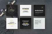 Fitness Quote Instagram Templates, a Social Media Template by DigiPax (Thumbnail 5 of 11)