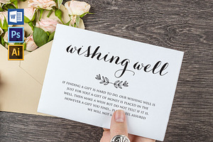 Wishing Well Card Template SHR447