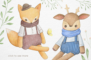 Boho Toys, Watercolor Animal