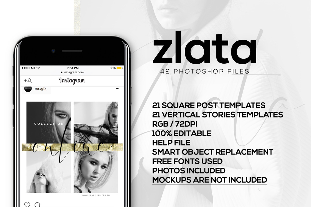 ZLATA - Instagram Templates, a Social Media Template by RussGFX (Photo 12 of 12)