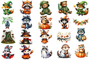 Halloween Clipart Cute Forest Animal, an Illustration by Designworld (Thumbnail 2 of 6)