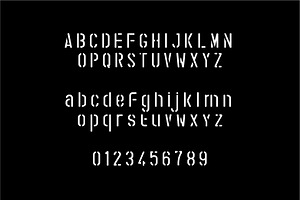 STENCIL ARMY Military Font